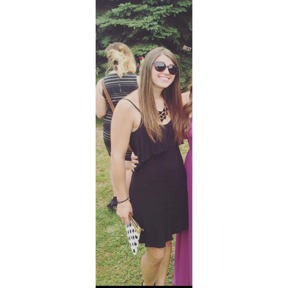 Very sexy backless black dress. Worn ones
